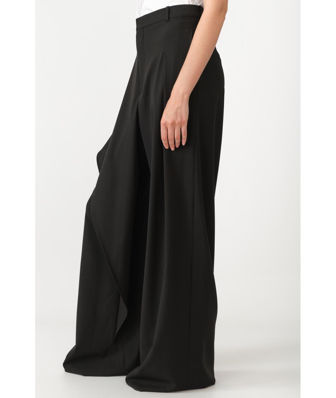 CHRISTIAN DIOR Черные шерстяные прямые брюки, фото 3