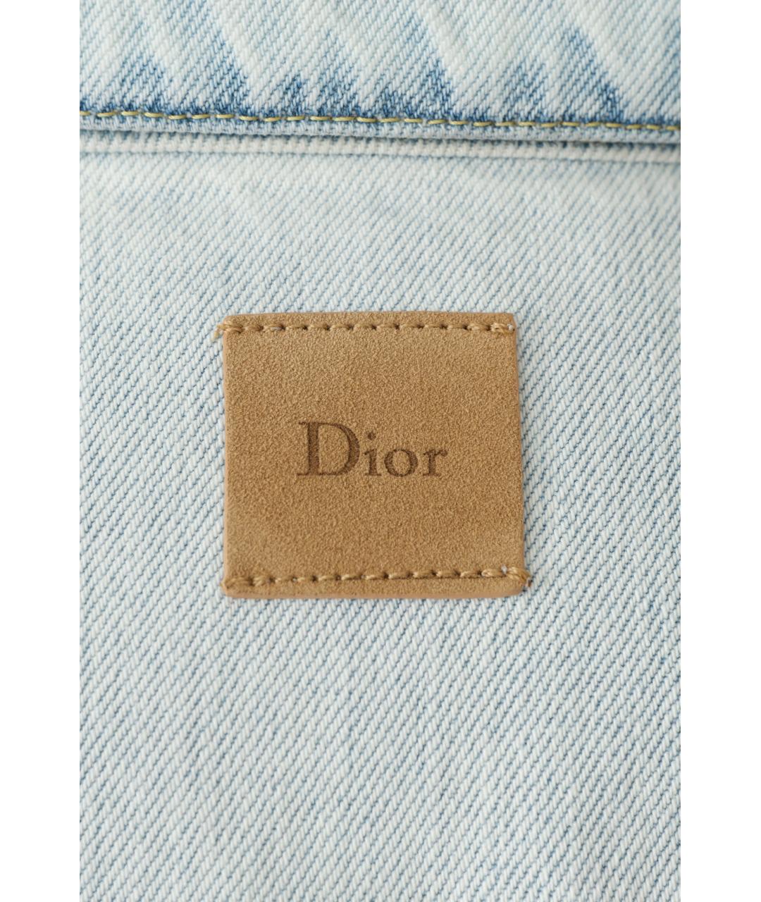 CHRISTIAN DIOR Голубая хлопковая куртка, фото 7