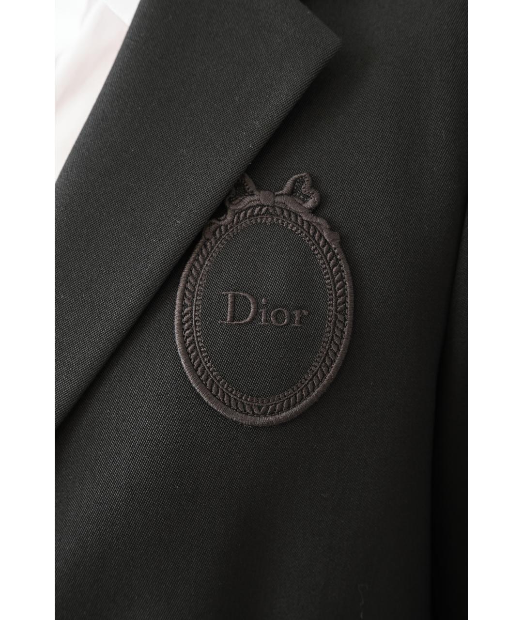CHRISTIAN DIOR Черный шерстяной жакет/пиджак, фото 6