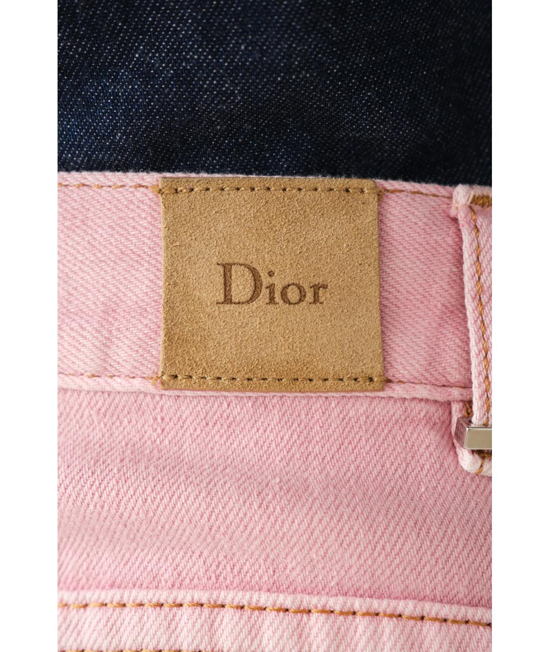 CHRISTIAN DIOR Розовая хлопковая юбка мини, фото 9