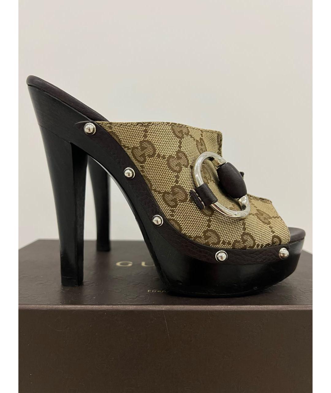 GUCCI Бежевые босоножки, фото 2