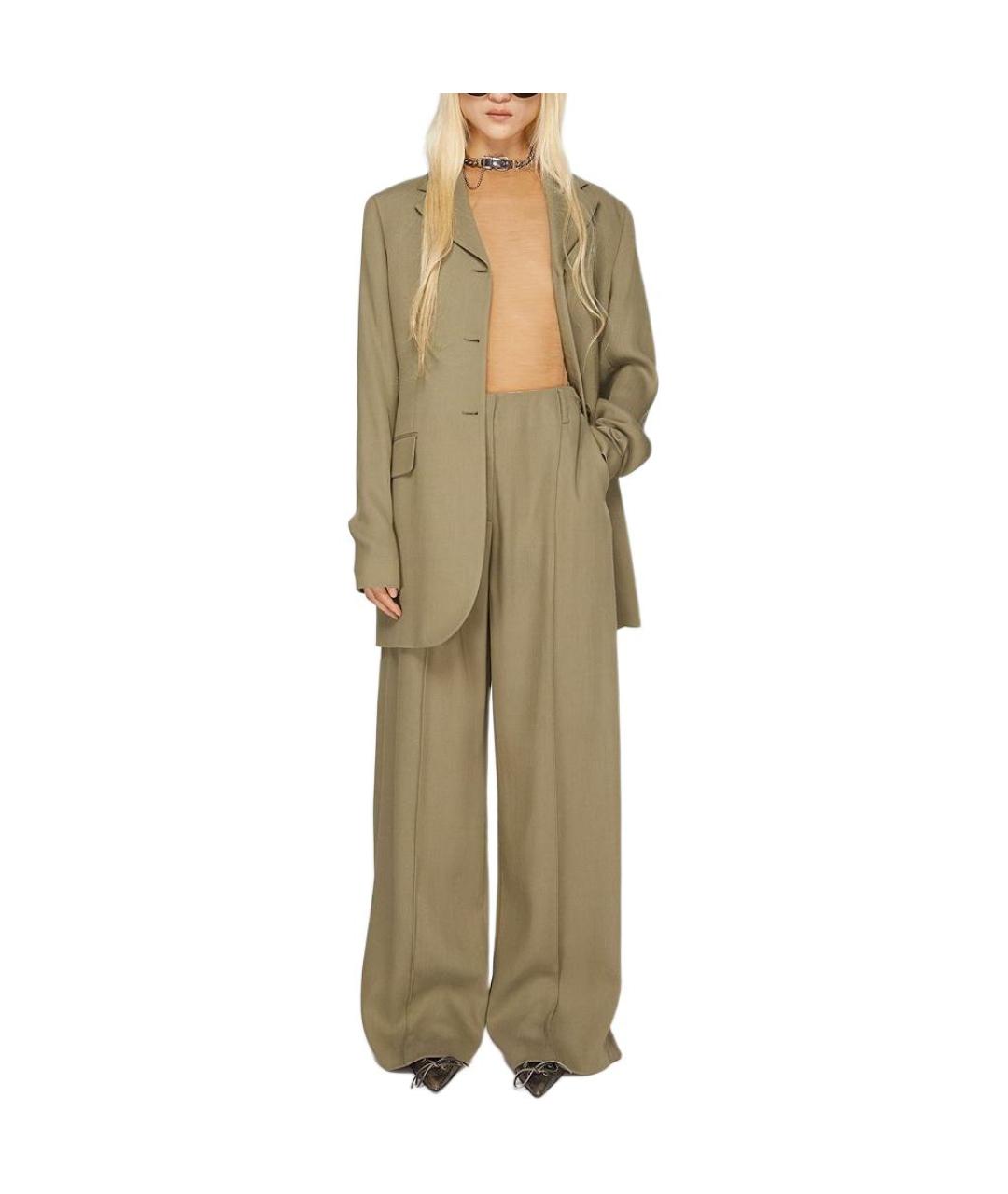 ACNE STUDIOS Бежевые прямые брюки, фото 2