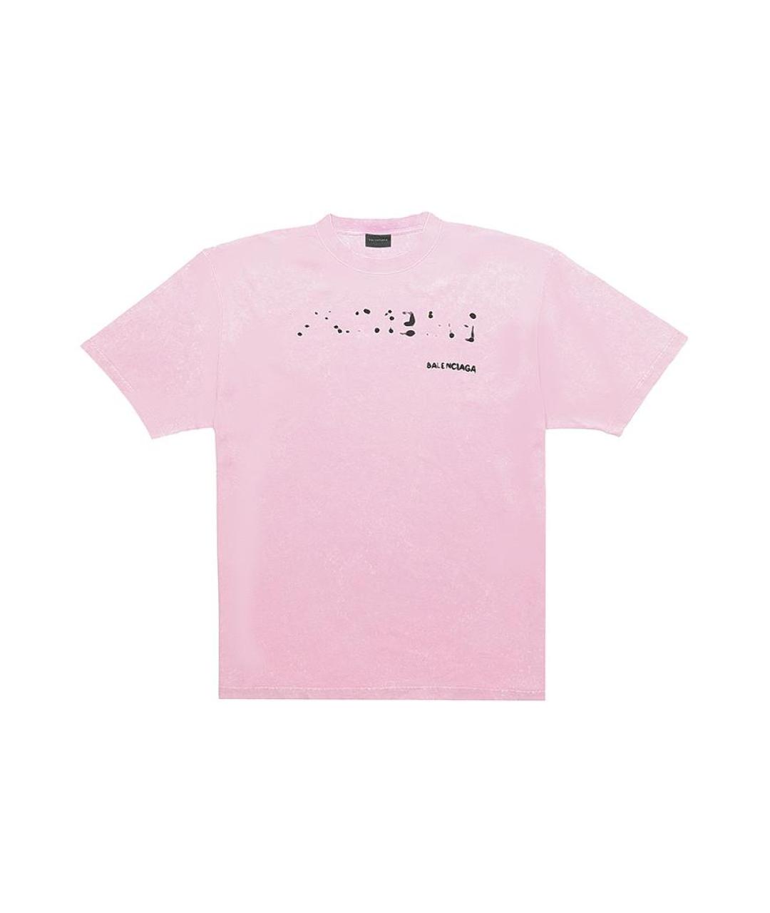 BALENCIAGA Розовая футболка, фото 1
