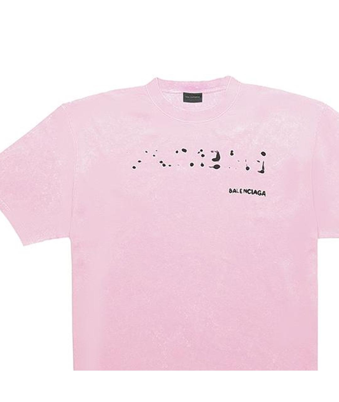BALENCIAGA Розовая футболка, фото 3