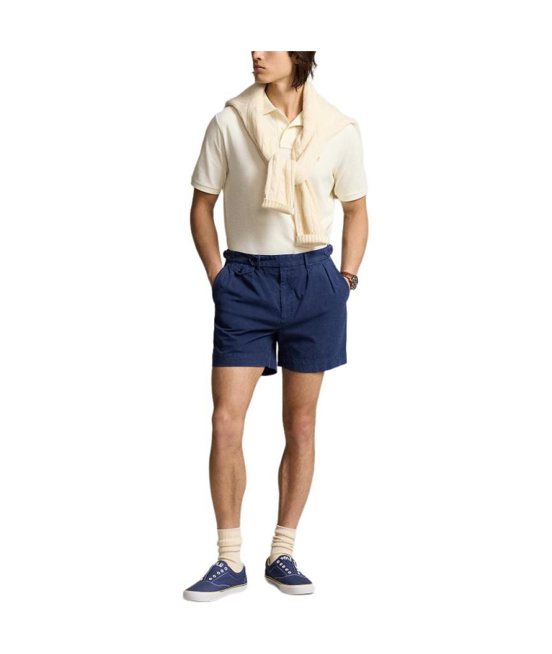 POLO RALPH LAUREN Бежевое поло с коротким рукавом, фото 4