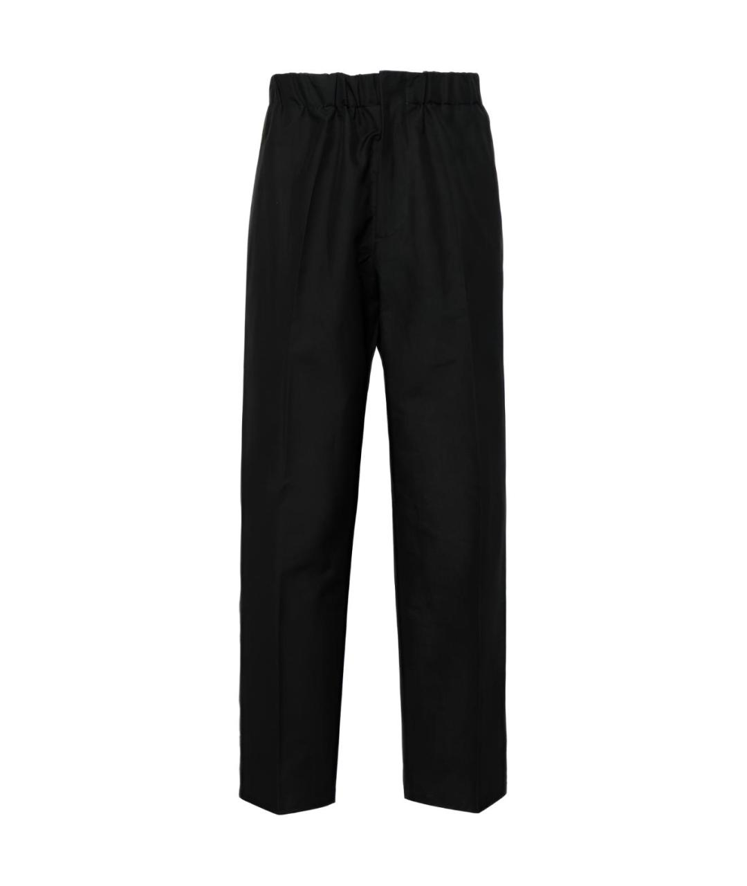JIL SANDER Черные повседневные брюки, фото 1