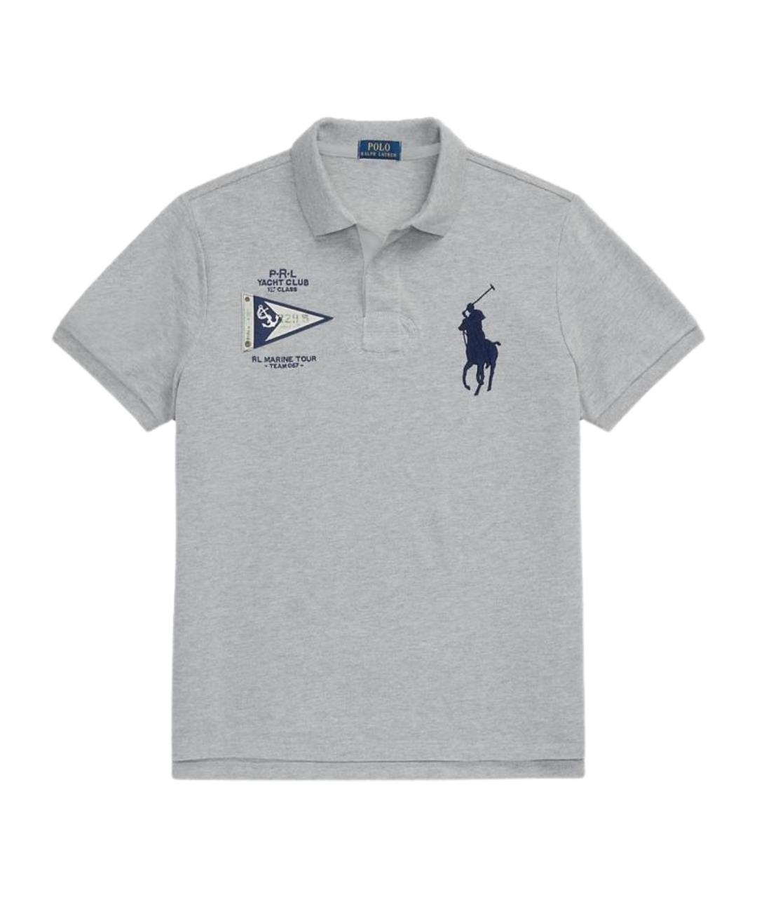 POLO RALPH LAUREN Серое поло с коротким рукавом, фото 1