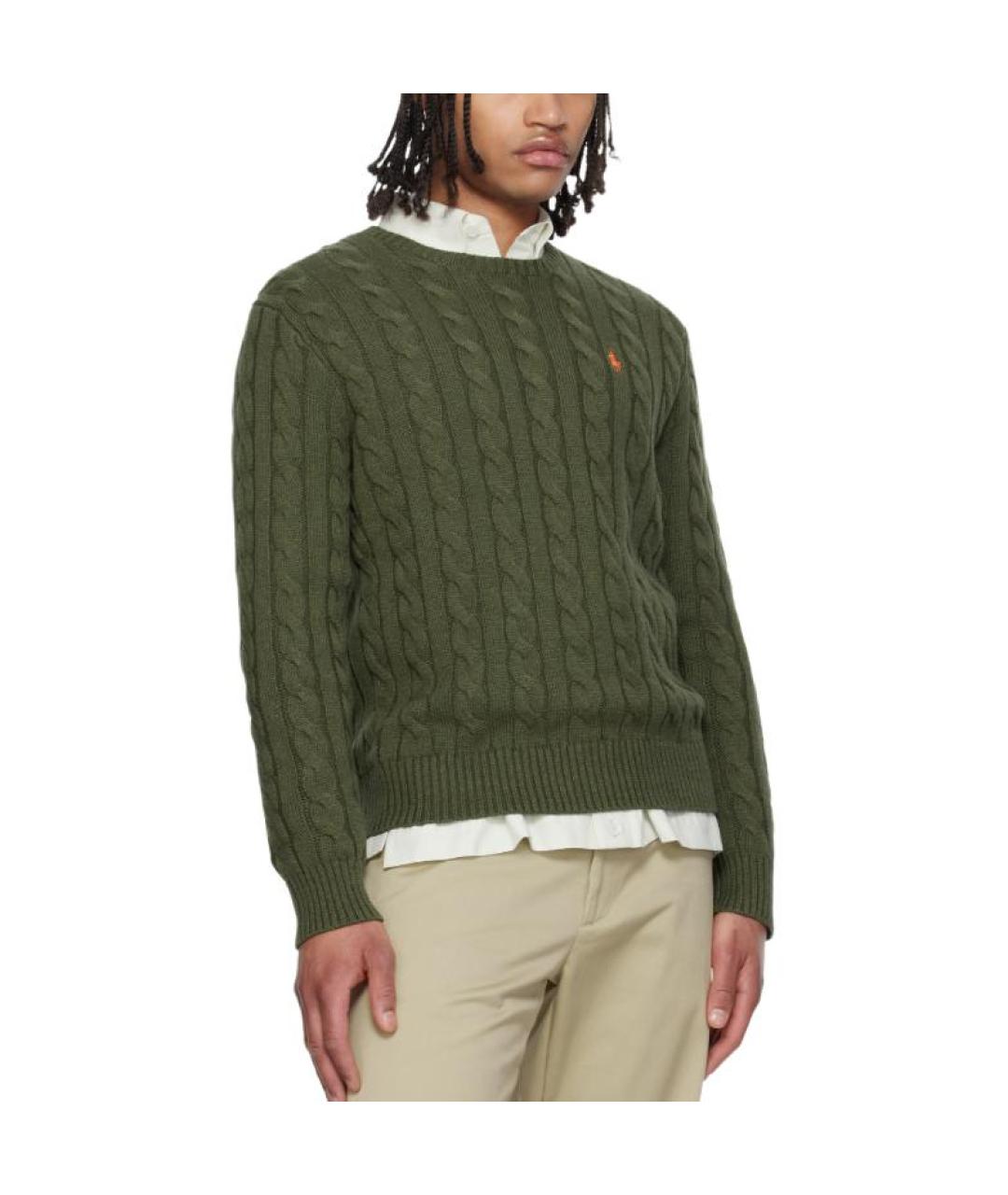 POLO RALPH LAUREN Зеленый джемпер / свитер, фото 3