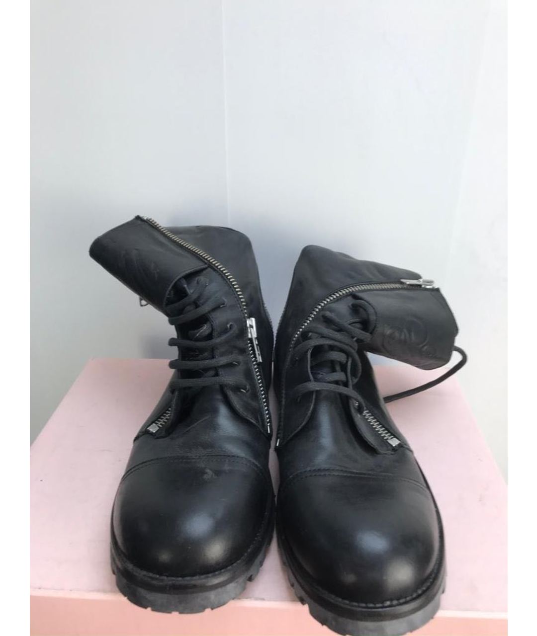 FRANKIE MORELLO Черные кожаные высокие ботинки, фото 2