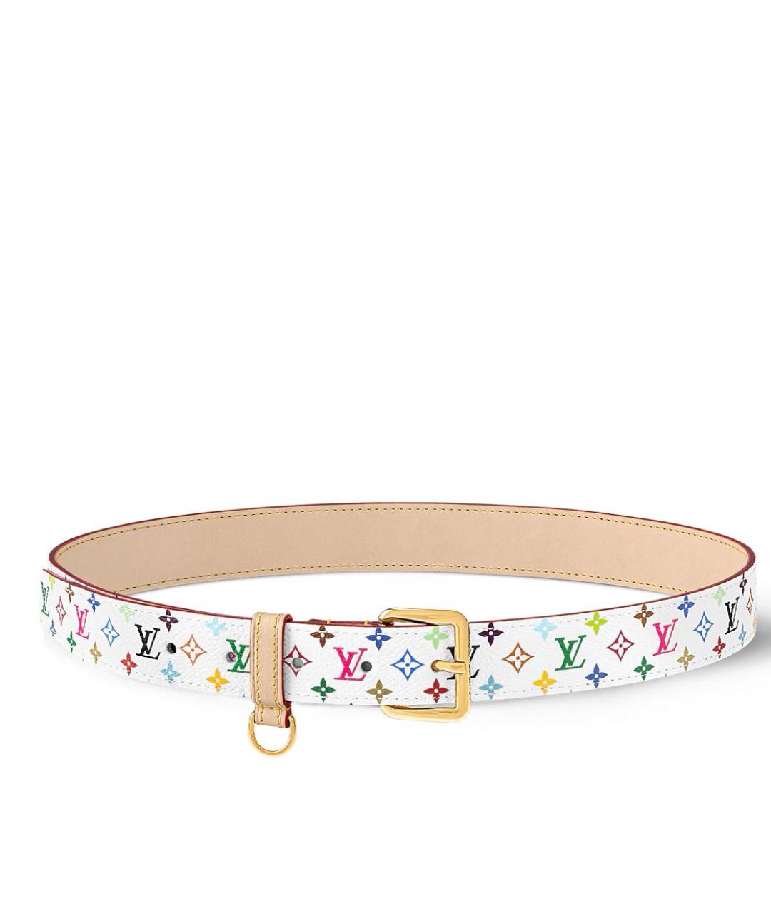 LOUIS VUITTON Белый кожаный ремень, фото 1