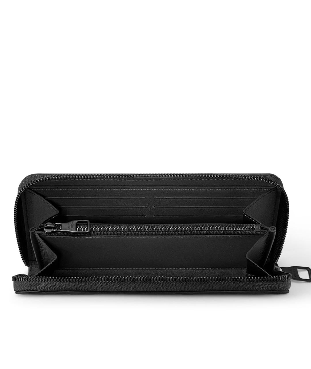 LOUIS VUITTON Черный кожаный кошелек, фото 2