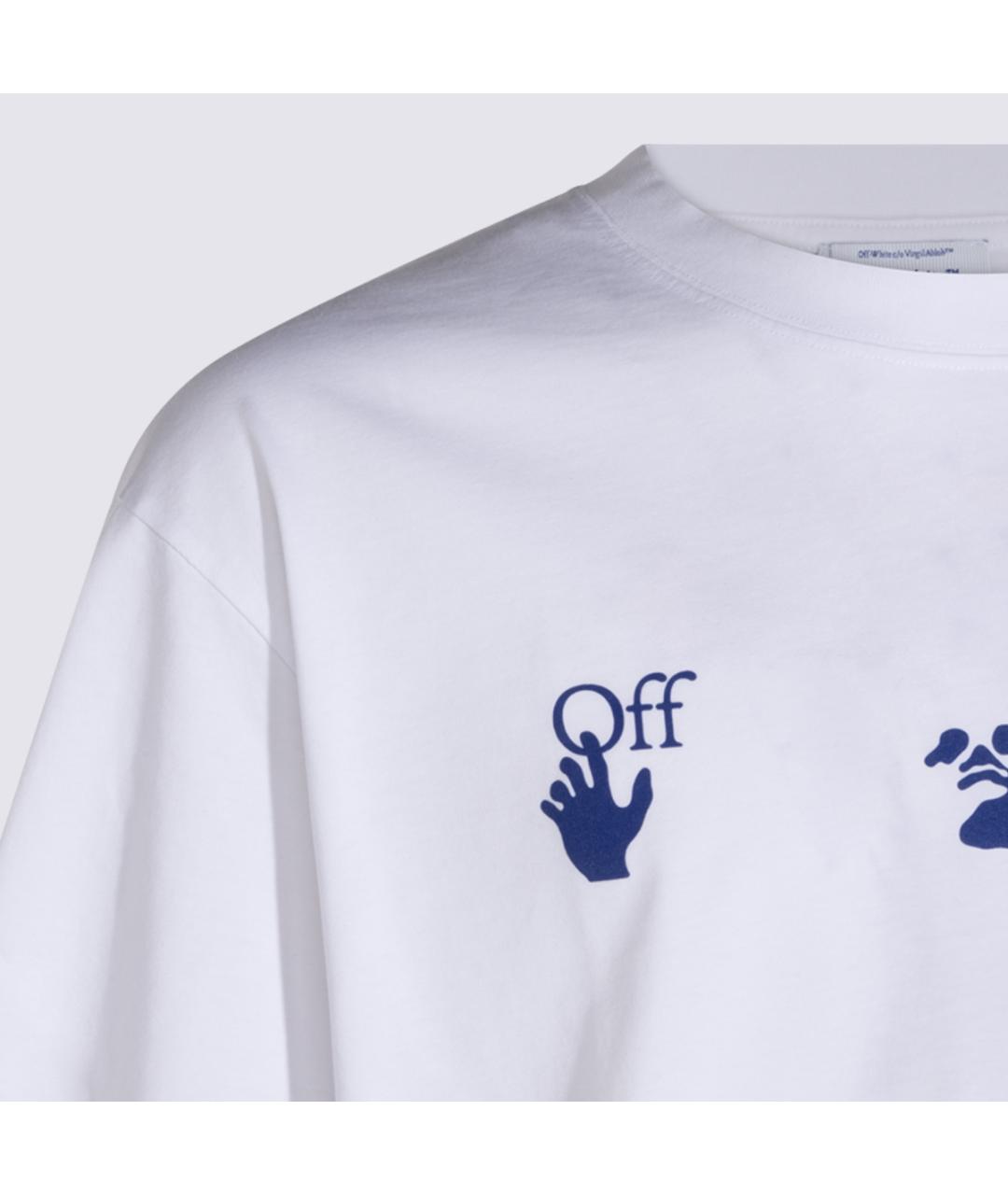 OFF-WHITE Белая хлопковая футболка, фото 3