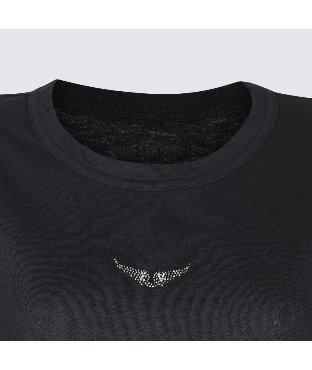 ZADIG & VOLTAIRE Черная полиэстеровая футболка, фото 3
