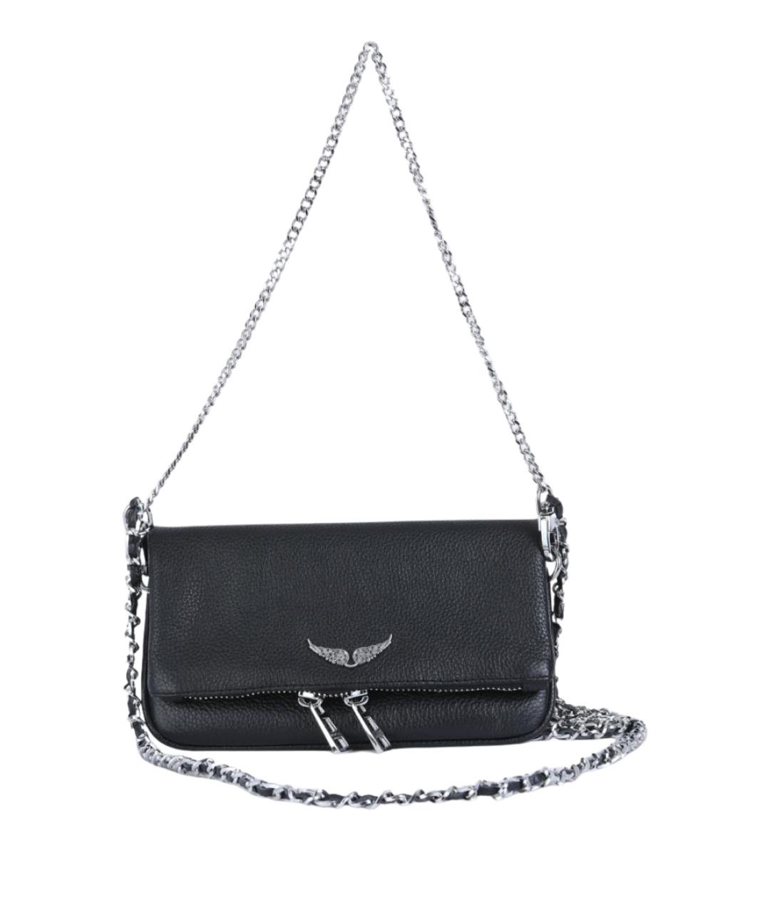 ZADIG & VOLTAIRE Черная кожаная сумка через плечо, фото 1
