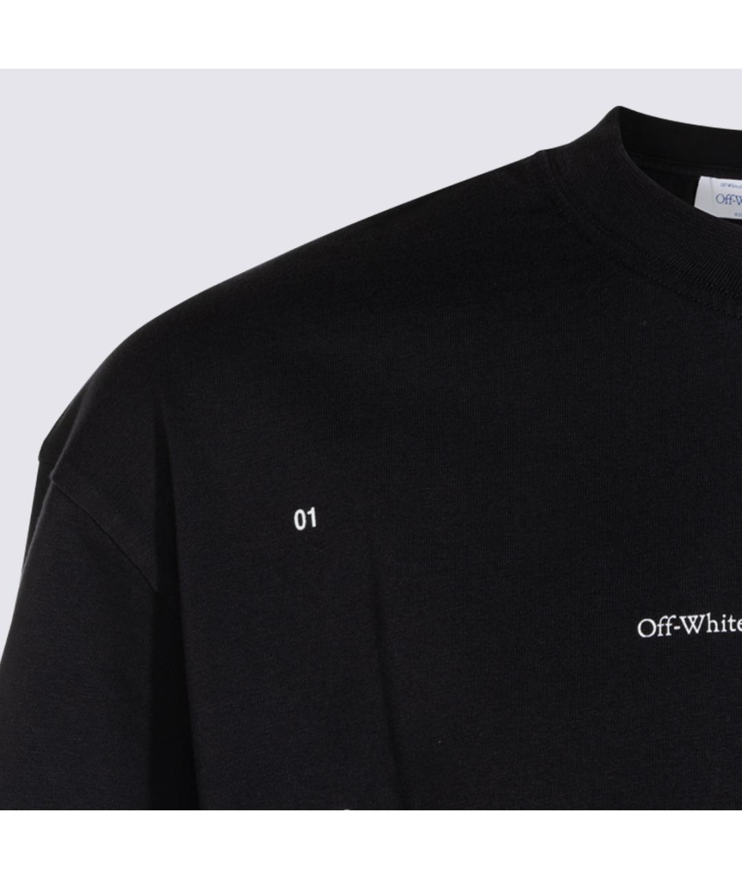 OFF-WHITE Черная хлопковая футболка, фото 4