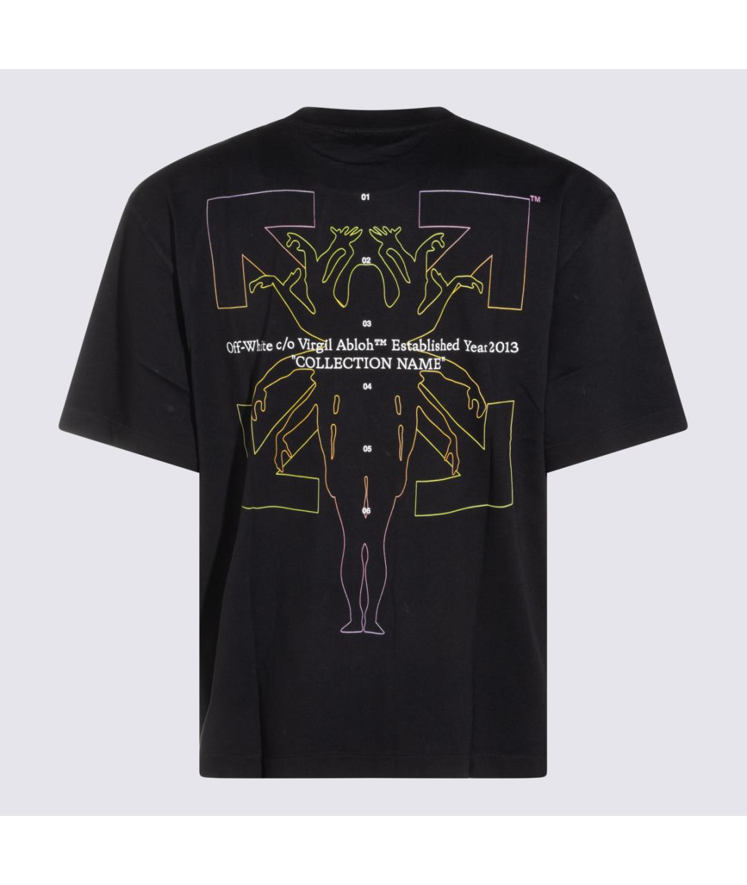OFF-WHITE Черная хлопковая футболка, фото 2