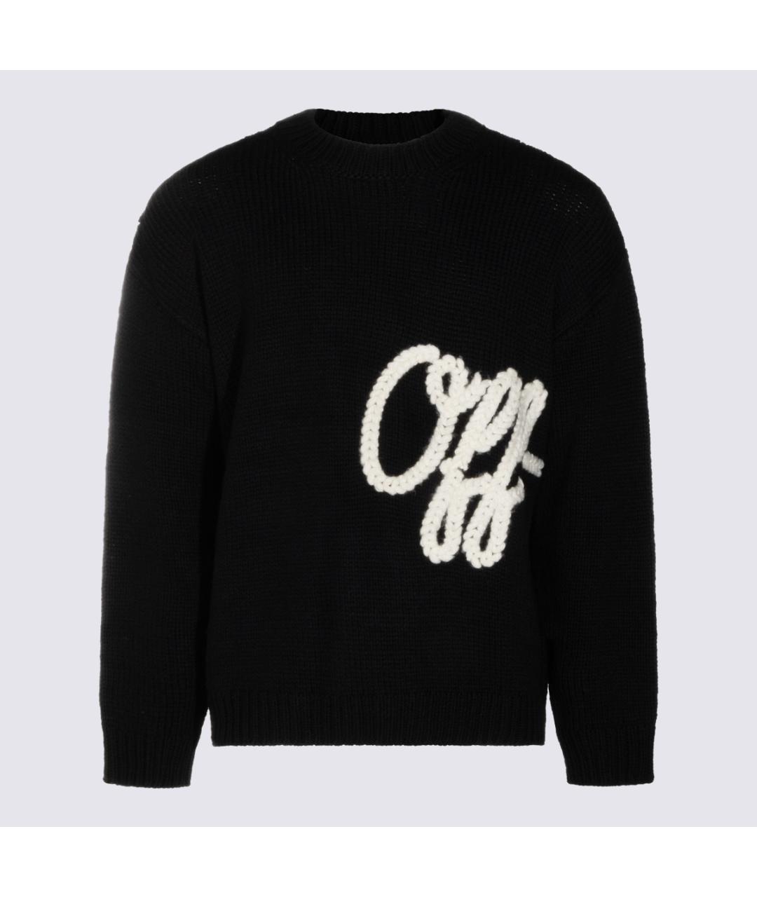 OFF-WHITE Черный шерстяной джемпер / свитер, фото 5