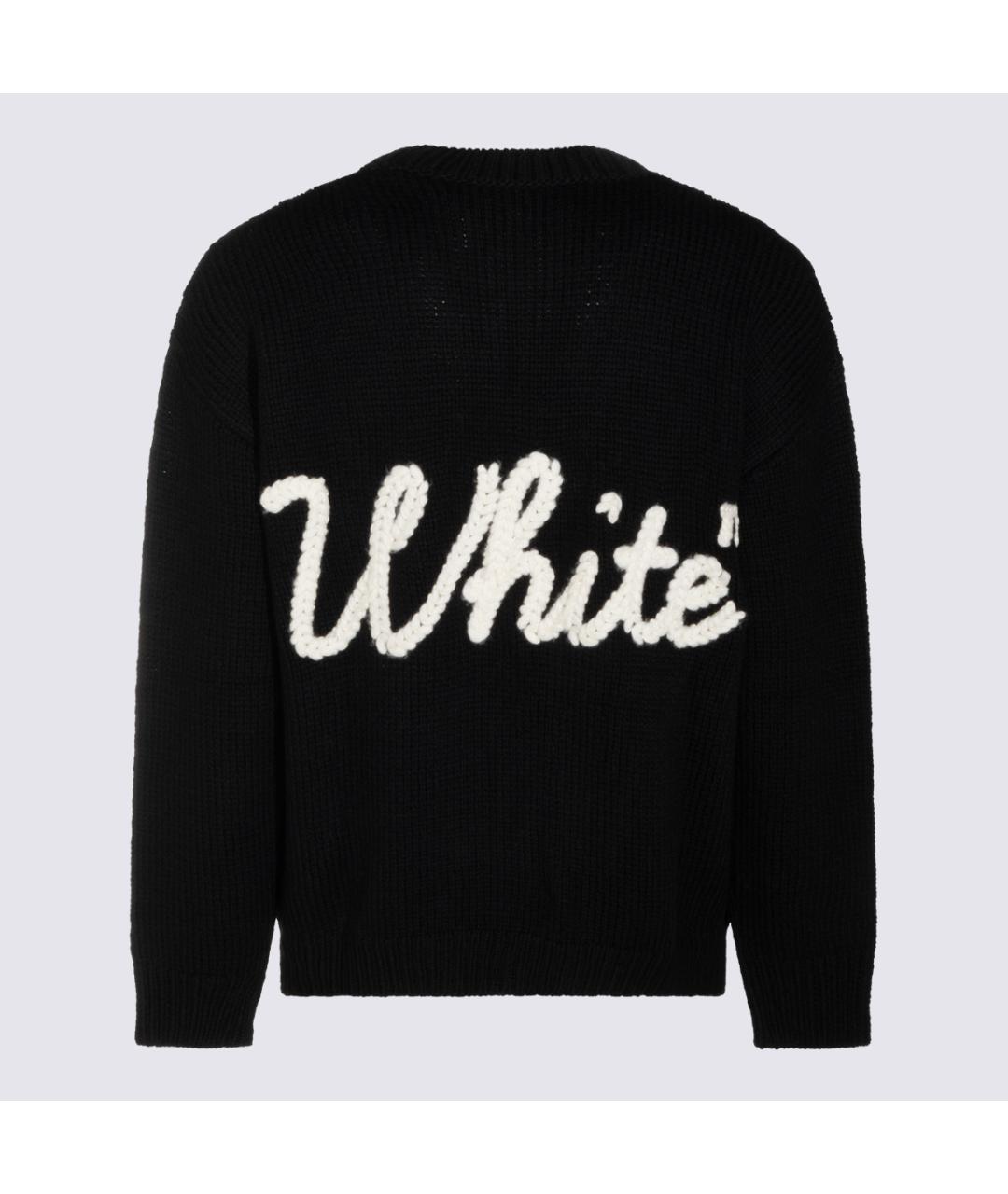 OFF-WHITE Черный шерстяной джемпер / свитер, фото 2