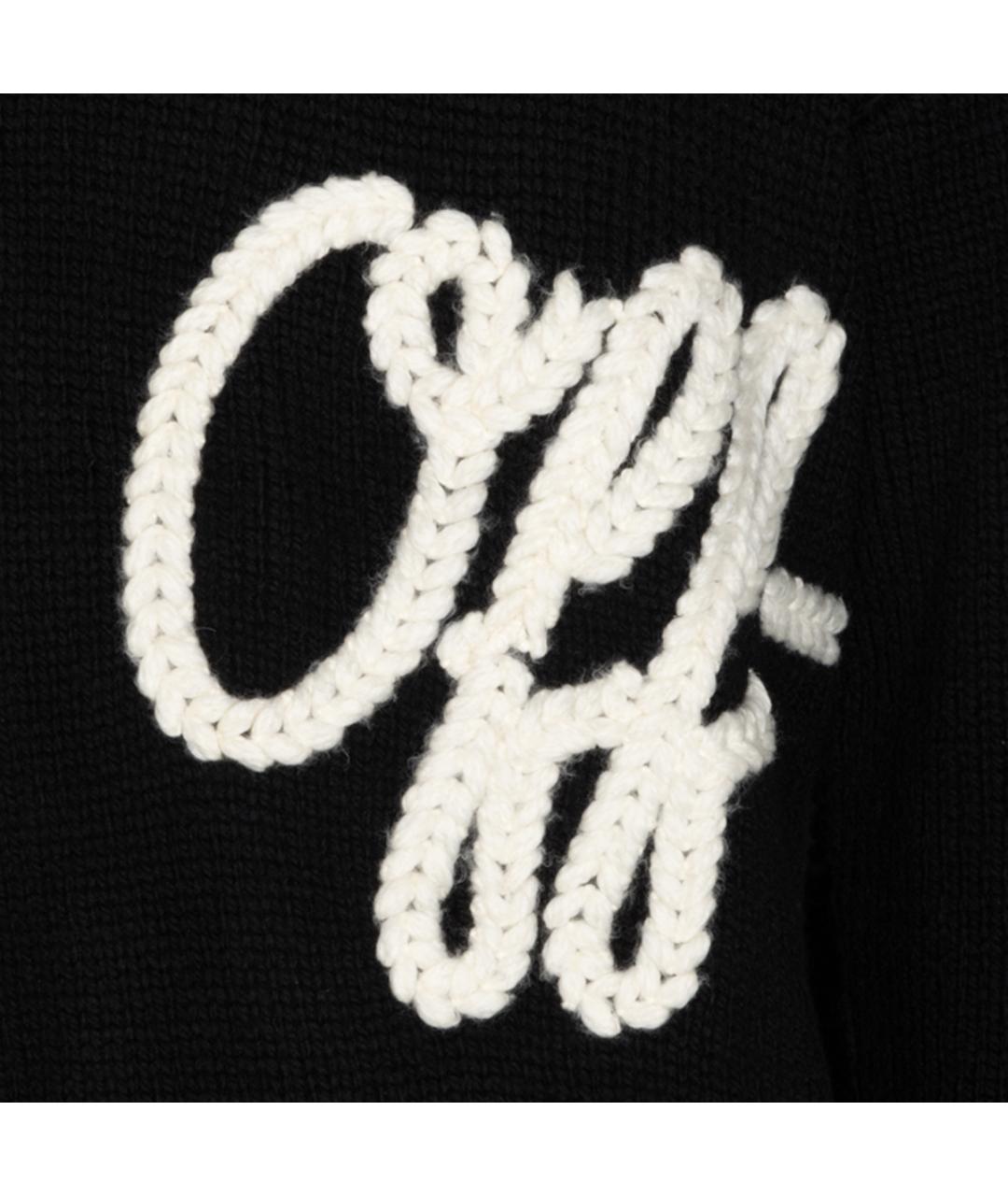 OFF-WHITE Черный шерстяной джемпер / свитер, фото 3