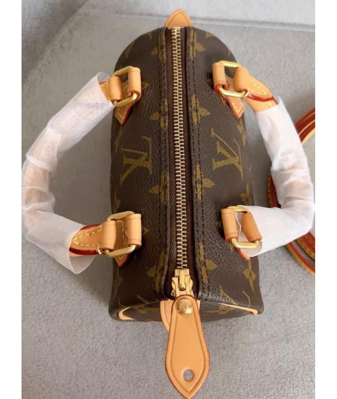 LOUIS VUITTON Коричневая канва сумка с короткими ручками, фото 2