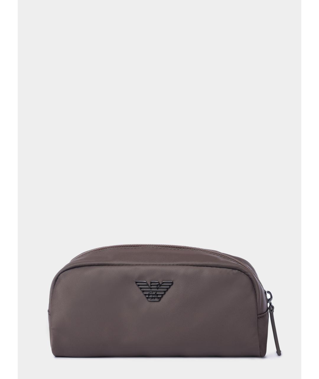 EMPORIO ARMANI Коричневая синтетическая барсетка, фото 5