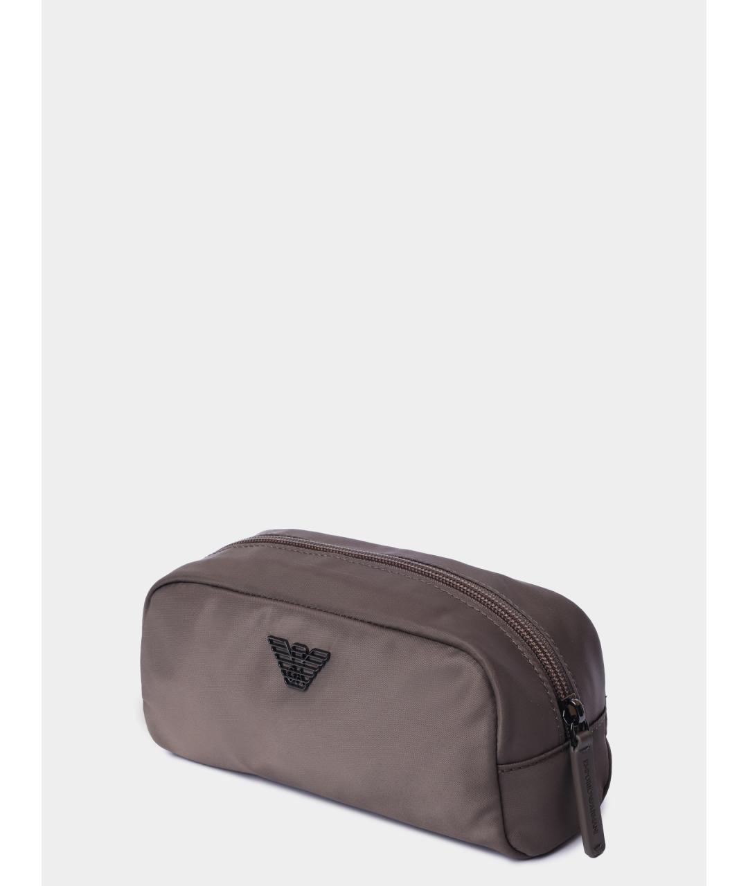 EMPORIO ARMANI Коричневая синтетическая барсетка, фото 2