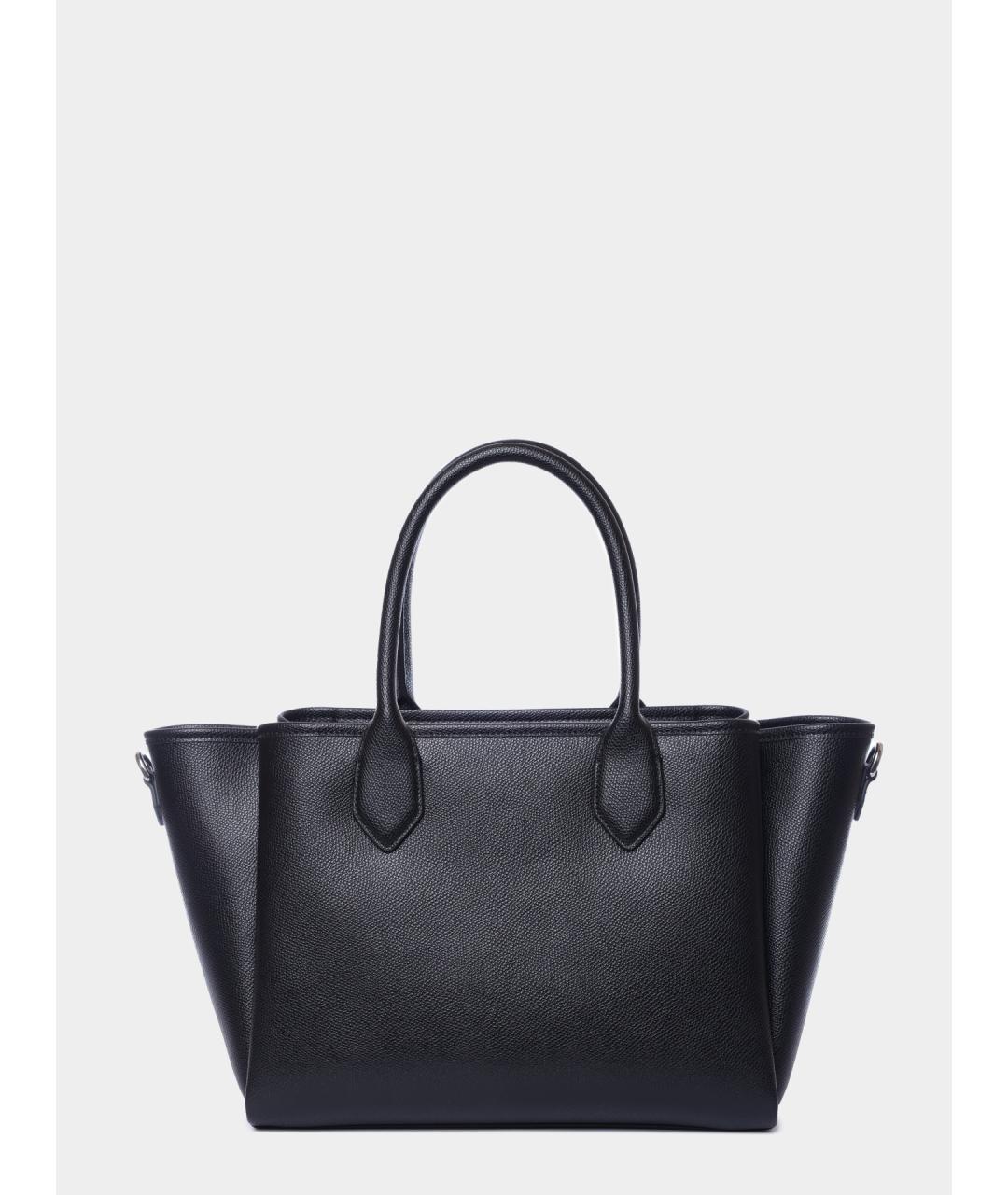EMPORIO ARMANI Черная сумка тоут из искусственной кожи, фото 4