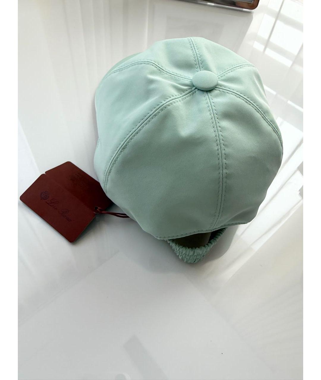LORO PIANA Бирюзовая хлопковая кепка, фото 2