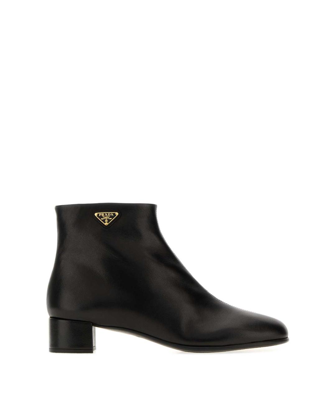 PRADA Черные кожаные ботинки, фото 1