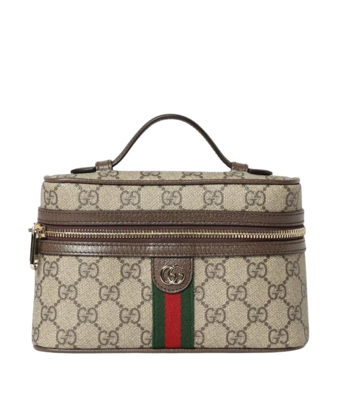 GUCCI Бежевая канва сумка через плечо, фото 1
