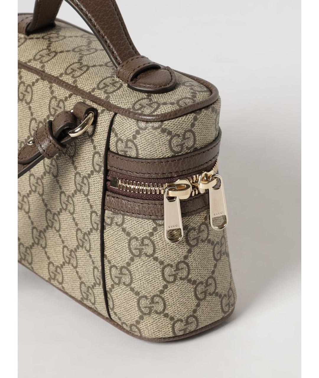 GUCCI Бежевая канва сумка через плечо, фото 3