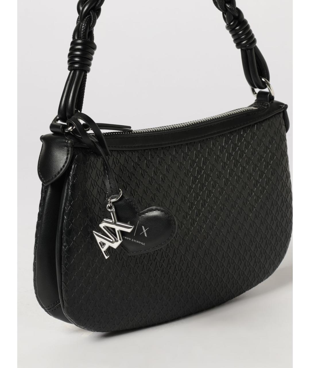 ARMANI EXCHANGE Черная синтетическая сумка через плечо, фото 3
