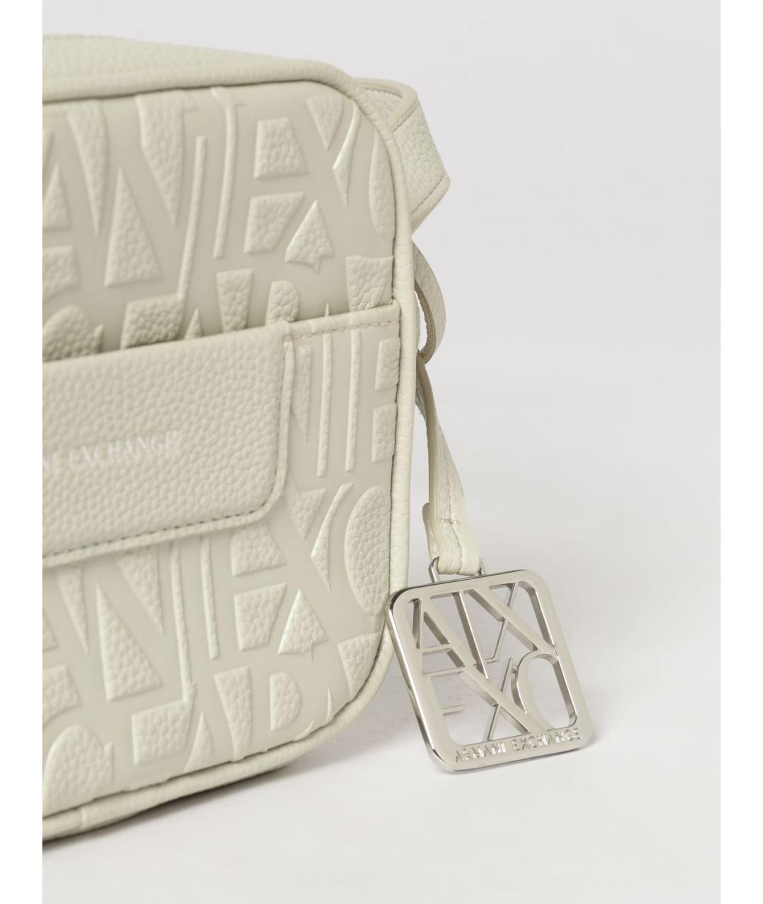 ARMANI EXCHANGE Бежевая синтетическая сумка через плечо, фото 3