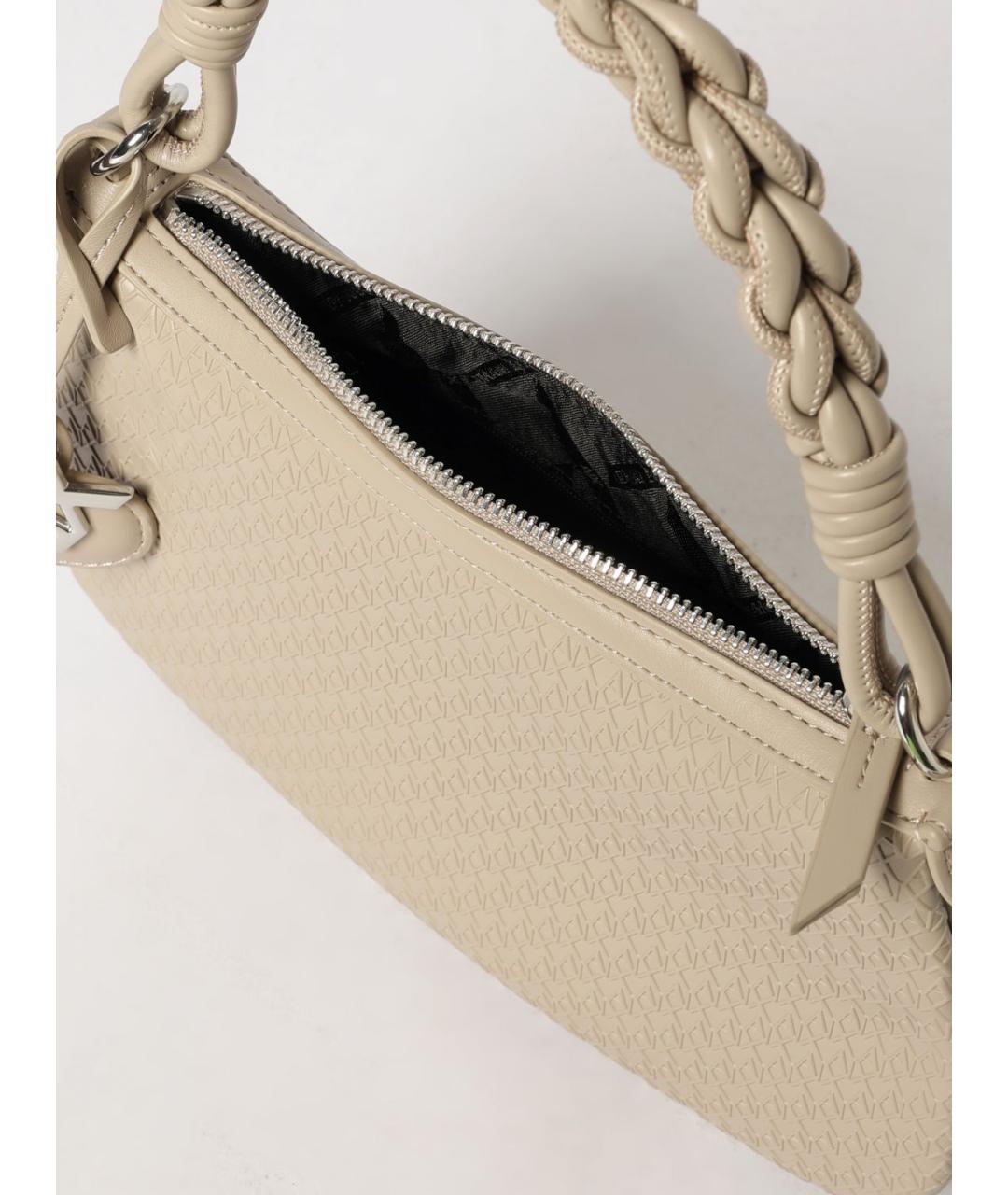ARMANI EXCHANGE Бежевая синтетическая сумка через плечо, фото 3