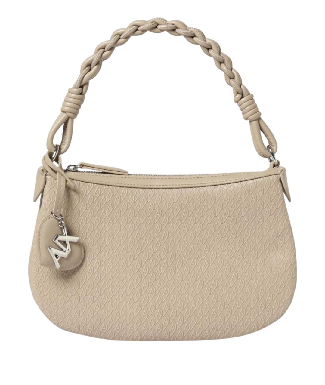 ARMANI EXCHANGE Бежевая синтетическая сумка через плечо, фото 1