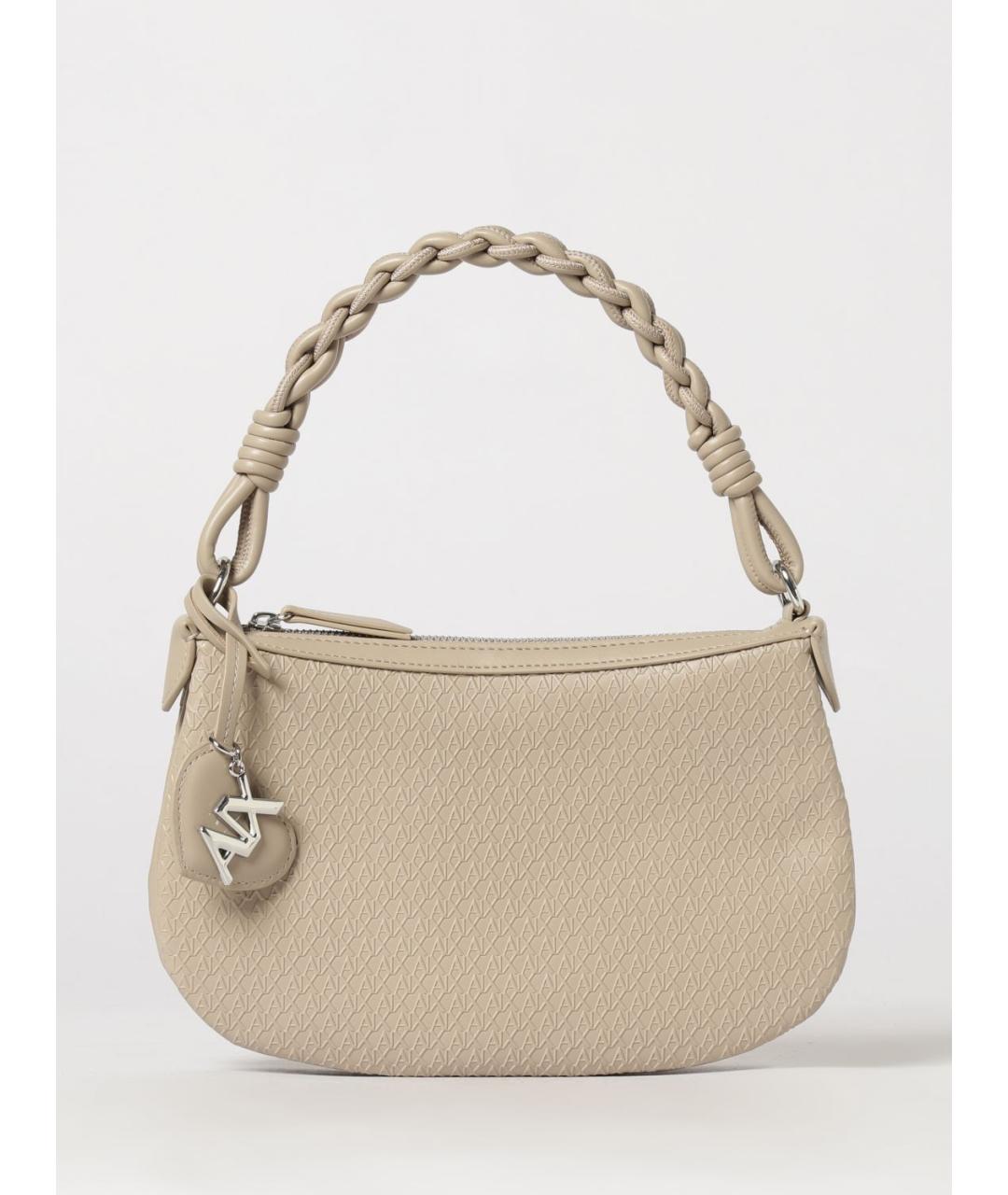 ARMANI EXCHANGE Бежевая синтетическая сумка через плечо, фото 4