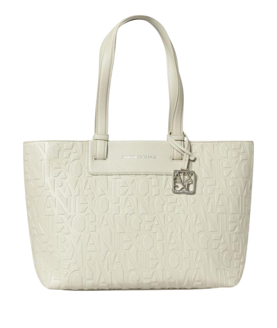 ARMANI EXCHANGE Бежевая синтетическая сумка тоут, фото 1