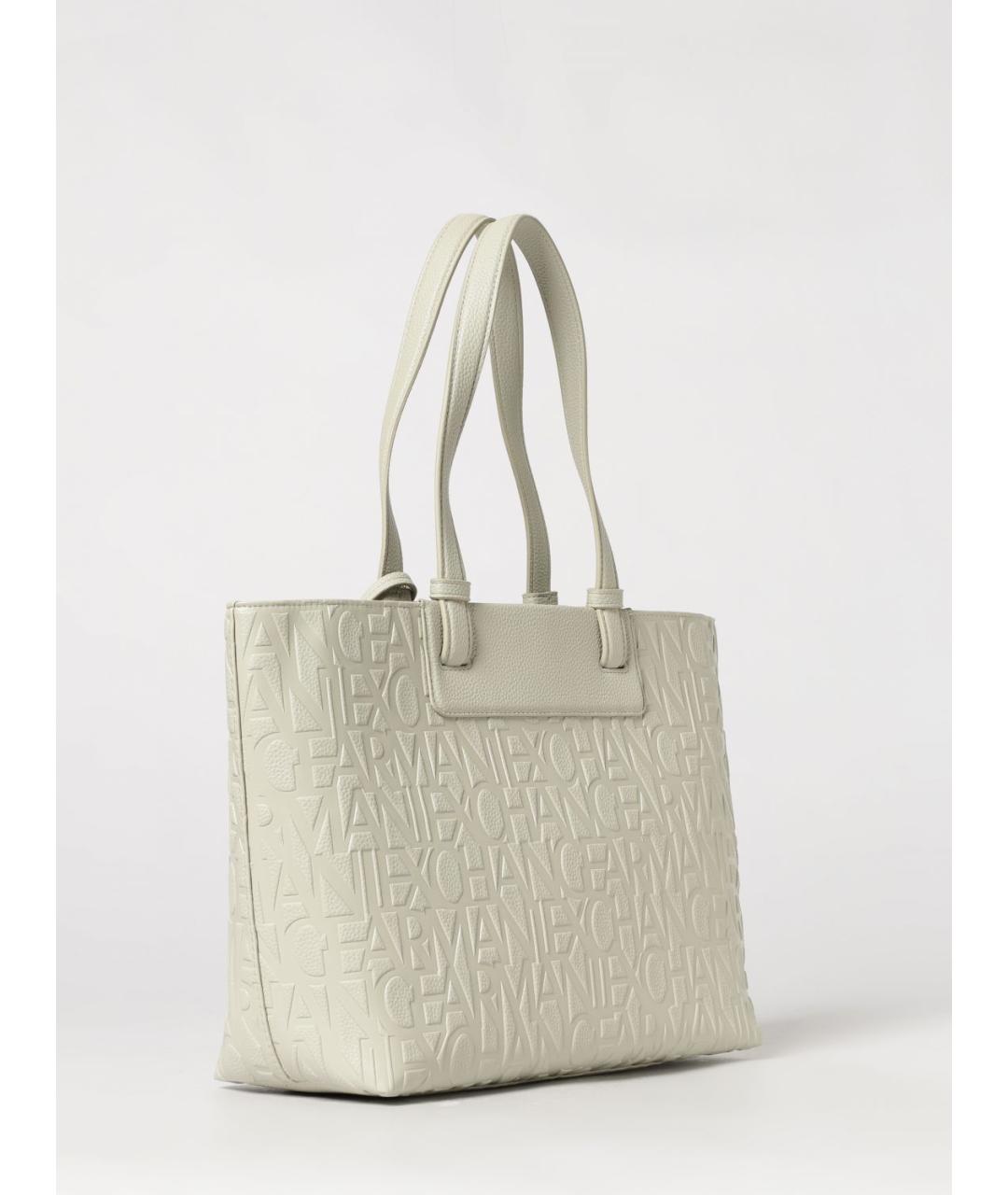 ARMANI EXCHANGE Бежевая синтетическая сумка тоут, фото 2