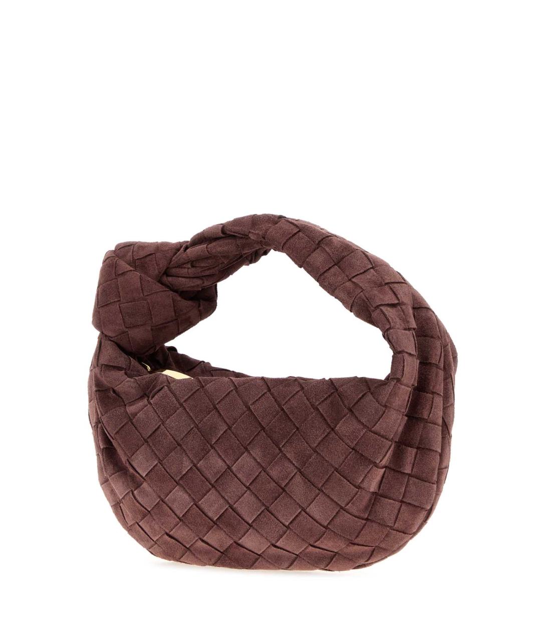 BOTTEGA VENETA Фиолетовая замшевая сумка с короткими ручками, фото 2
