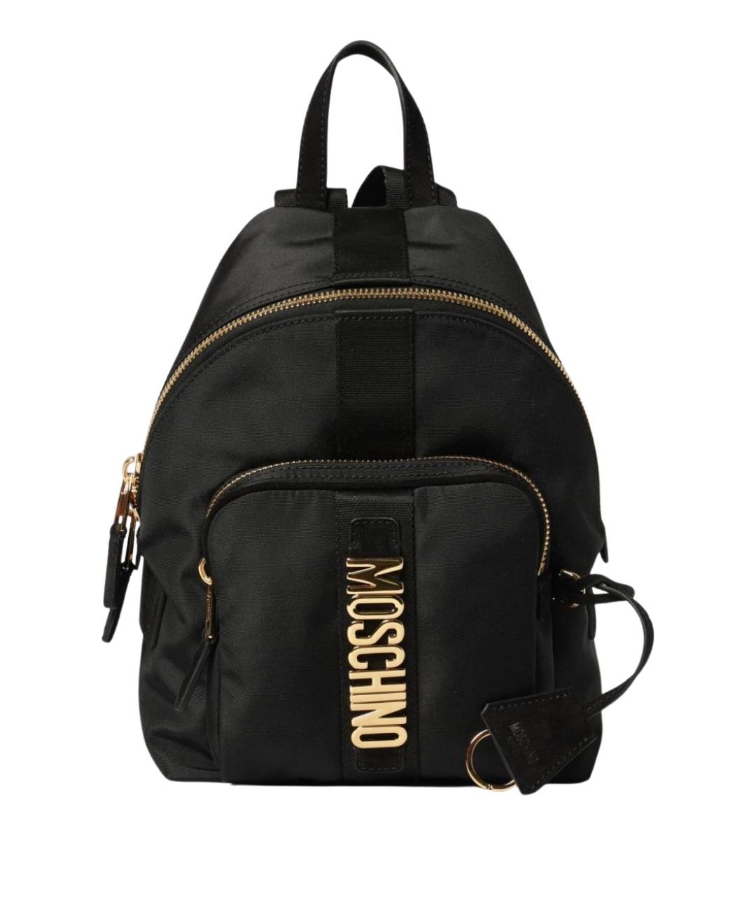 MOSCHINO Черный нейлоновый рюкзак, фото 1