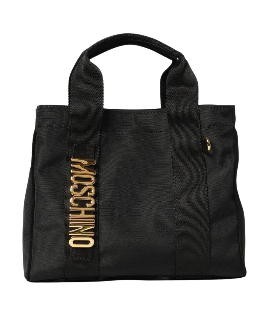 MOSCHINO Черная нейлоновая сумка с короткими ручками, фото 1
