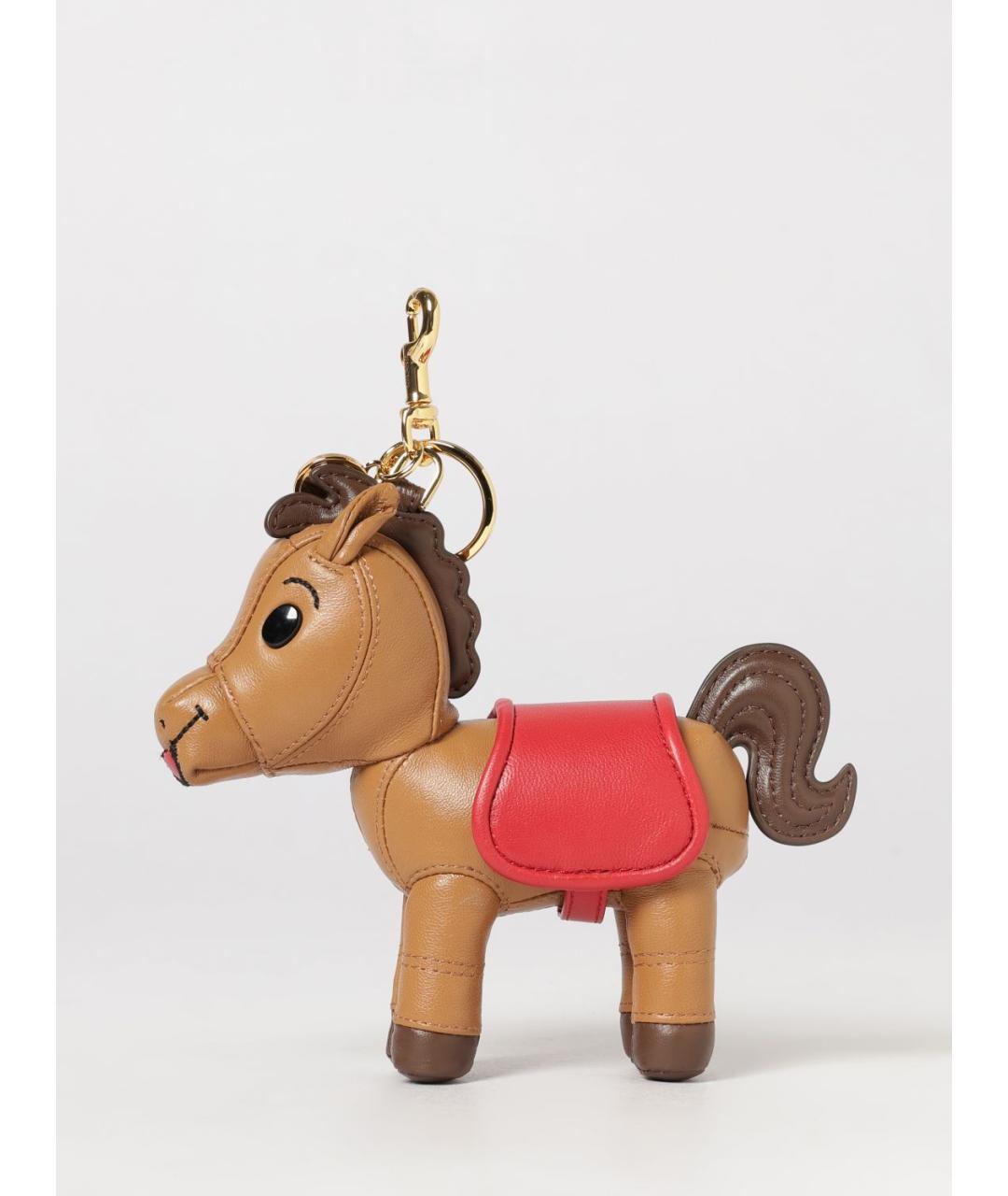 MOSCHINO Коричневый брелок, фото 3