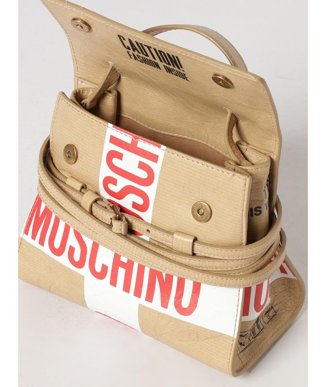 MOSCHINO Бежевая сумка тоут, фото 4