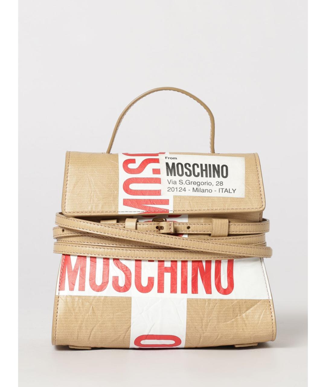 MOSCHINO Бежевая сумка тоут, фото 5
