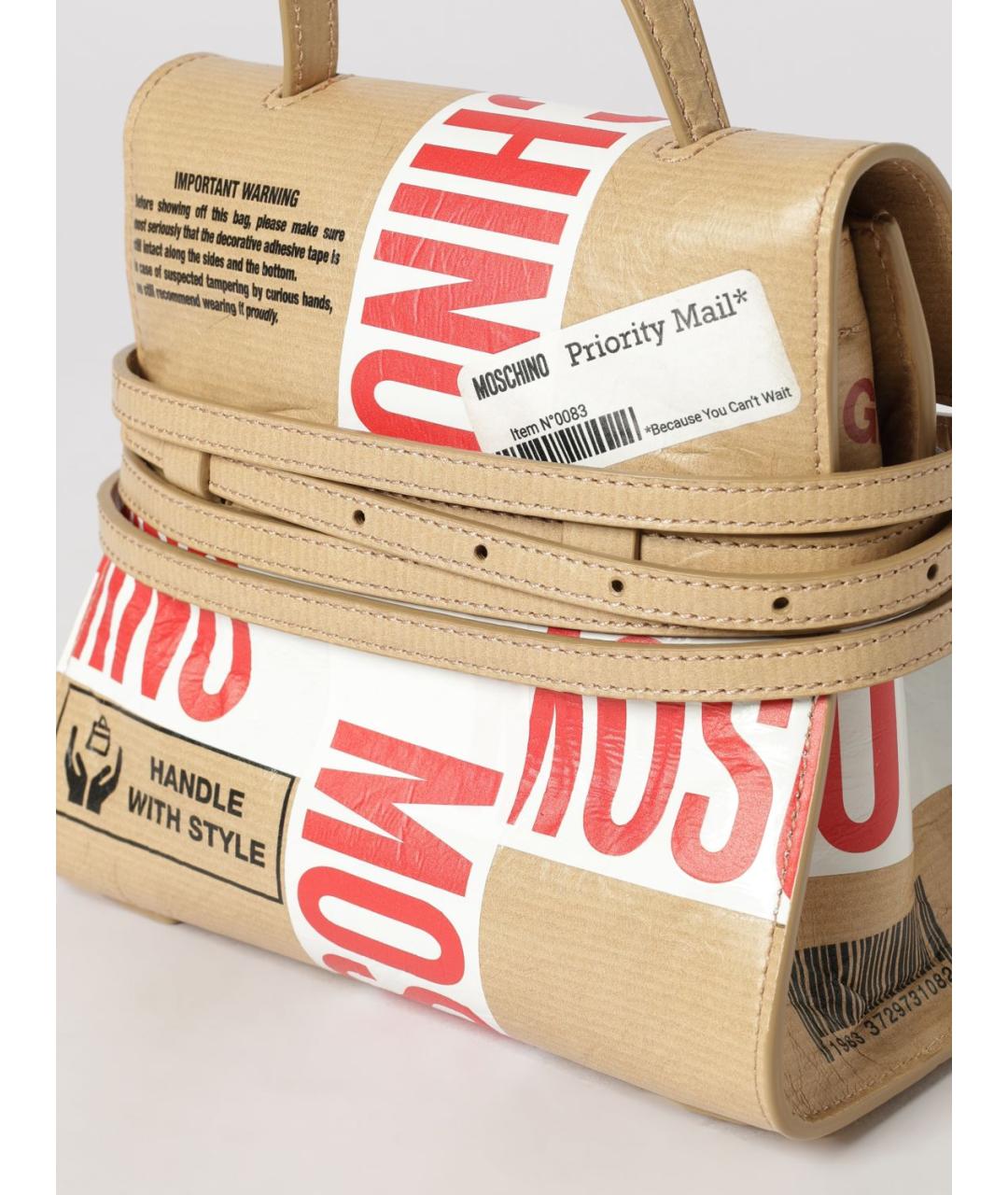 MOSCHINO Бежевая сумка тоут, фото 3