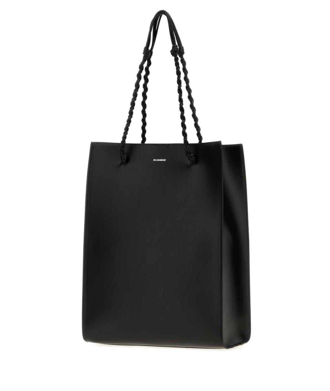 JIL SANDER Черная кожаная сумка на плечо, фото 2