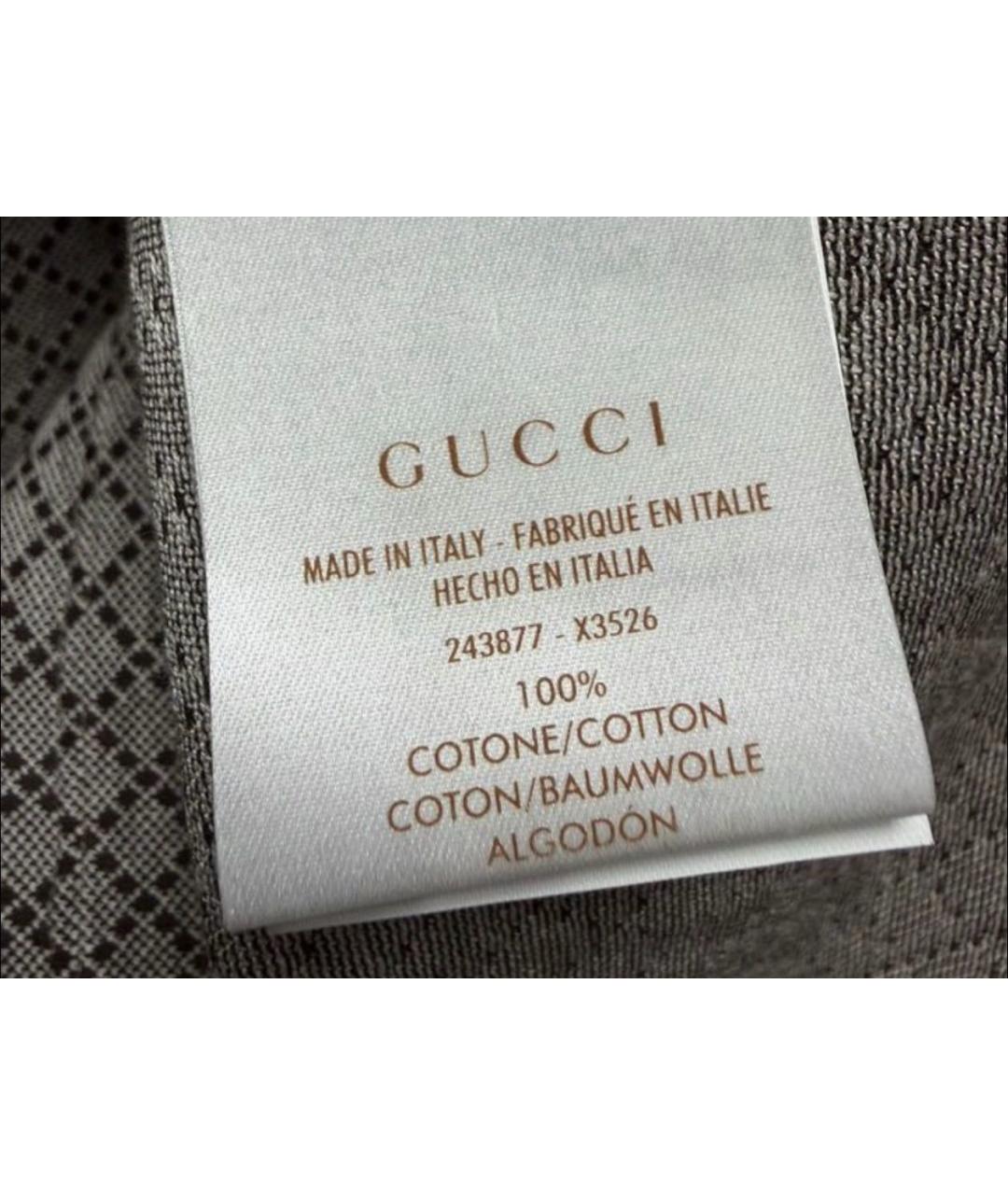 GUCCI Коричневое хлопковое поло с коротким рукавом, фото 6