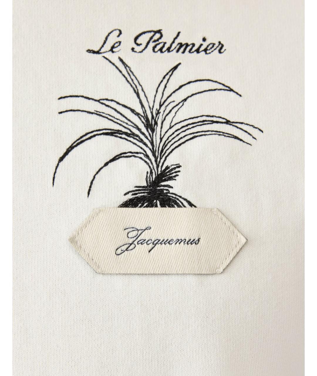JACQUEMUS Бежевая хлопковая футболка, фото 3