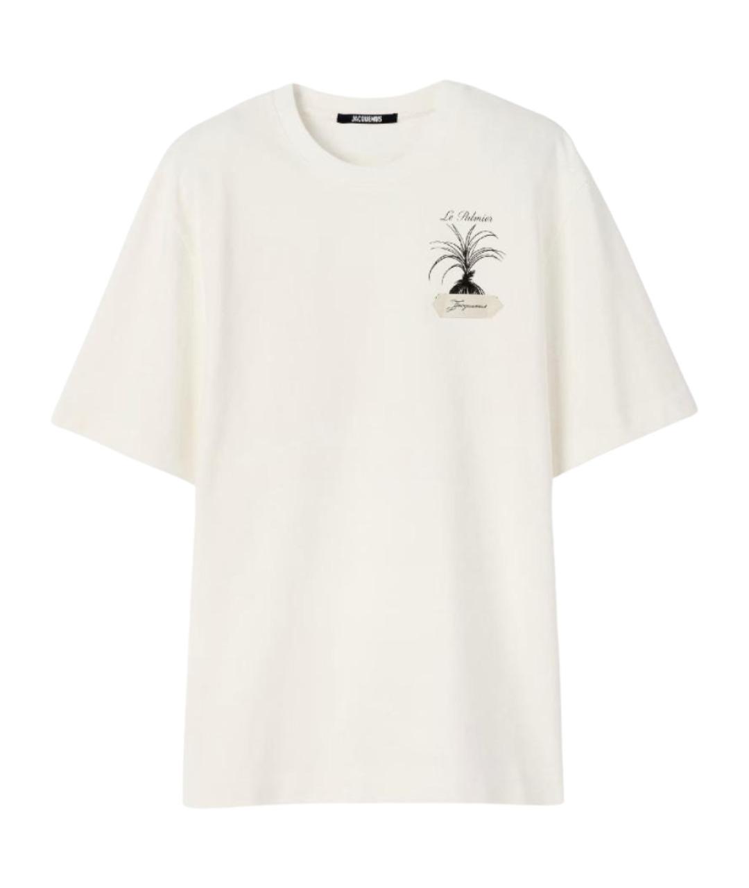 JACQUEMUS Бежевая хлопковая футболка, фото 1