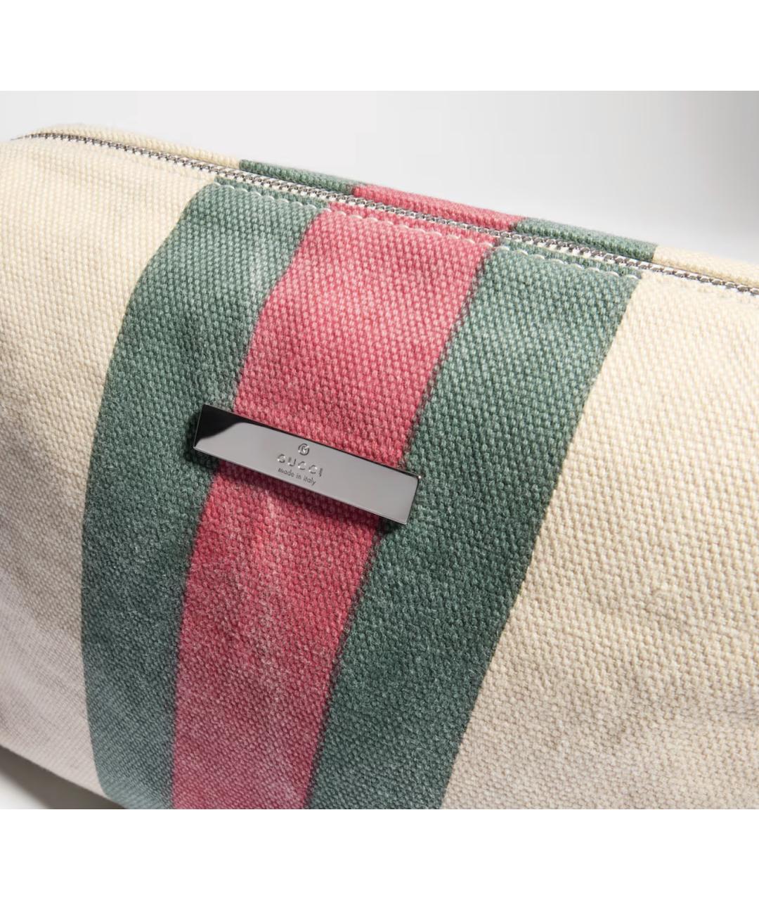 GUCCI Бежевая тканевая косметичка, фото 6